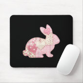 Lustiger Hase Herz Blumen-Patchwork-Hase Fröhliche Mousepad (Mit Mouse)