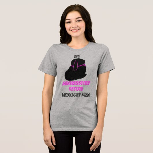 Lustiger Hase mit Geschmack Tri-Blend Shirt (Vorderseite voll)
