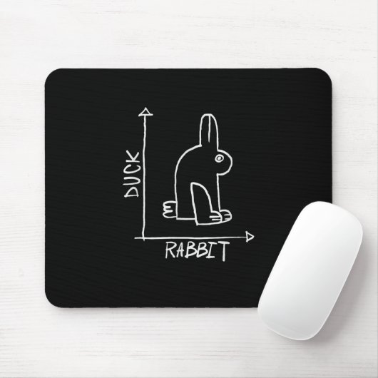 Lustiger Hase oder Ente, Wildtier-Diptychon Mousepad (Mit Mouse)