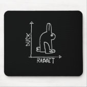 Lustiger Hase oder Ente, Wildtier-Diptychon Mousepad (Vorne)