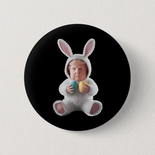 Lustiger Hase Ostern Trump Meme Frohen Ostertag  Button (Vorderseite)