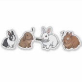 Lustiger Hase Standoff Aufkleber (Vorderseite)