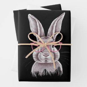 Lustiger Hase Süße Familienschenke Ostern  Geschenkpapier Set