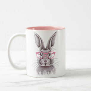 Lustiger Hase Süße Familienschenke Ostern  Zweifarbige Tasse