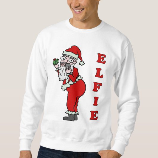 Lustiger hässlicher Feiertag Weihnachtssankt Elfie Sweatshirt (Vorderseite)