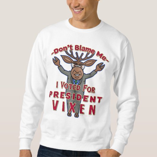 Lustiger hässlicher Weihnachtspräsident Vixen Sweatshirt (Vorderseite)