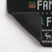 Lustiger hässlicher Weihnachtspullover Erzwungener Mousepad (Ecke)