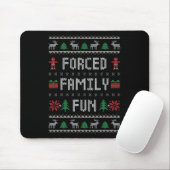 Lustiger hässlicher Weihnachtspullover Erzwungener Mousepad (Mit Mouse)