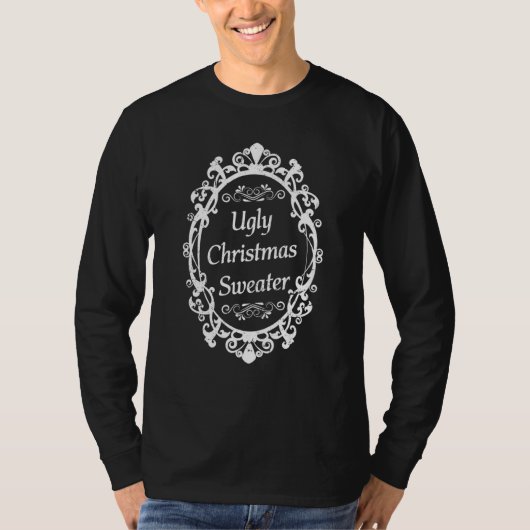 Lustiger hässlicher Weihnachtspullover mit Spiegel T-Shirt (Vorderseite)