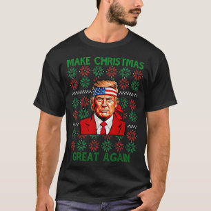Lustiger hässlicher Weihnachtspullover Trump macht T-Shirt