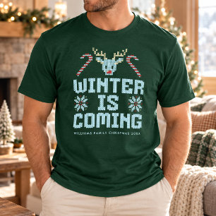 Lustiger hässlicher Weihnachtspullover Winter komm T-Shirt