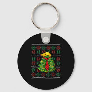 Lustiger hässlicher Weihnachtspullover Xmas Baum T Schlüsselanhänger