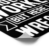 Lustiger Hausabriss-Tag Abbrucharbeiter Wrack Poster (Ecke)