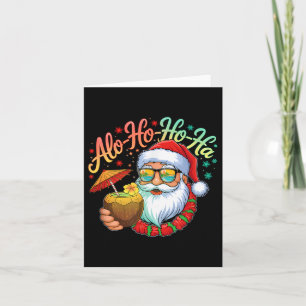 Lustiger Hawaiianischer Alo-ho-ho-ha Weihnachtsman Karte