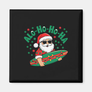 Lustiger Hawaiianischer Alo-ho-ho-ha Weihnachtsman Magnet