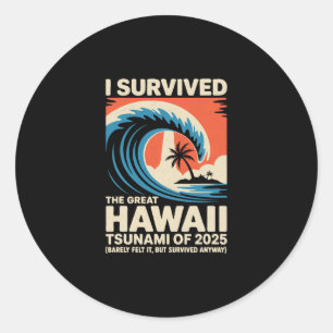Lustiger hawaiianischer Urlaub, ich überlebte den Runder Aufkleber