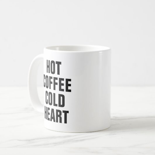 Lustiger heißer Kaffee-kaltes Kaffeetasse (Vorderseite Links)