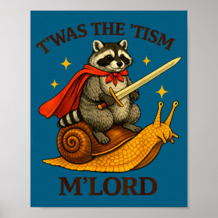 Lustiger Held Vintage-Waschbär twas der Tismus m H Poster
