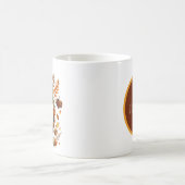 Lustiger Herbst-Saison-Zwergen-Monogramm  Kaffeetasse (Mittel)