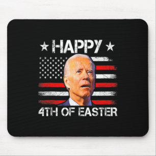 Lustiger Herr Joe Biden Frohe 4. Ostern Verwirrt 4 Mousepad
