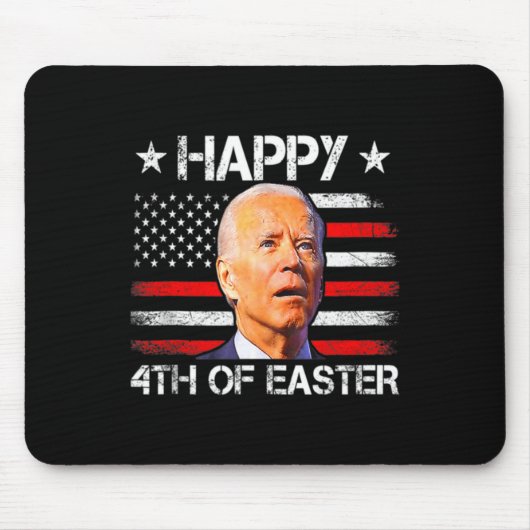 Lustiger Herr Joe Biden Frohe 4. Ostern Verwirrt 4 Mousepad (Vorne)