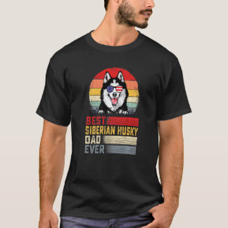 Lustiger Herren Retro Bester Sibirischer Husky Vat T-Shirt