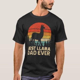 Lustiger Herren Retro Vintage Bester Llama Vater A T-Shirt