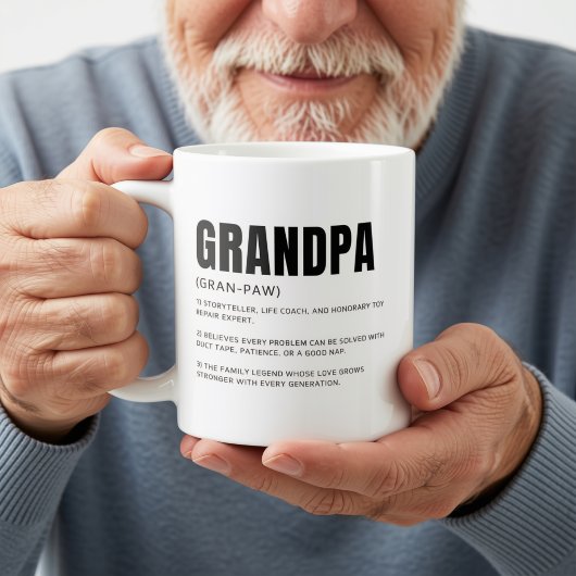 Lustiger herzlicher Opa-Definition Kaffeetasse