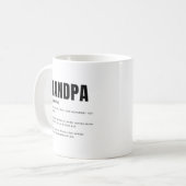Lustiger herzlicher Opa-Definition Kaffeetasse (Vorderseite Links)