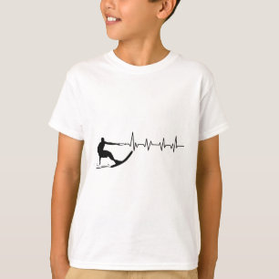 Lustiger Herzschlag Wasserski-Geschenk Cooler Wass T-Shirt