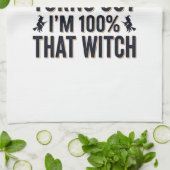 Lustiger Hexen-Test Halloween-Zitat Vektor-Design_ Geschirrtuch (Gefaltet)