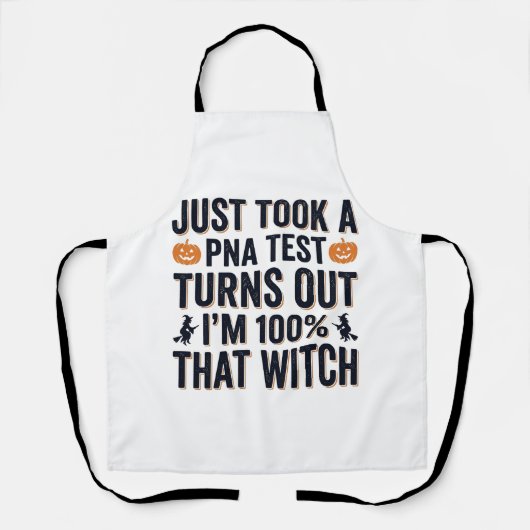 Lustiger Hexen-Test Halloween-Zitat Vektor-Design_ Schürze (Vorderseite)