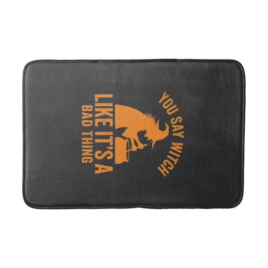 Lustiger Hexenkessel Halloween Badematte (Vorderseite)