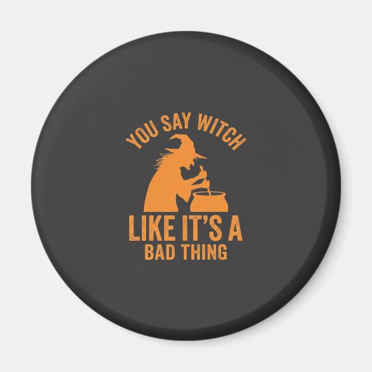 Lustiger Hexenkessel Halloween Magnet (Vorne)