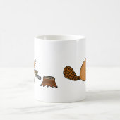 Lustiger Hightech- Biber mit Kettensäge Kaffeetasse (Mittel)