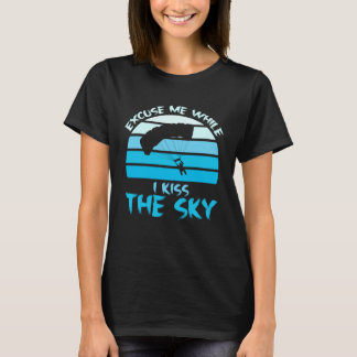 Lustiger Himmel Fallschirmspringen Fallschirmsprin T-Shirt