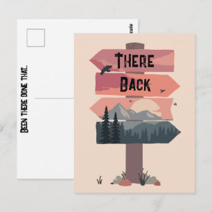 Lustiger Hin Und Zurück Dort Gewesen Das Habe Ich  Postkarte
