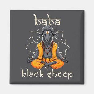 Lustiger Hindu-Ritual-Schaf-Humor Sadhu Guru Witzi Magnet