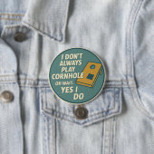 Lustiger Hinterhof-Spiel-Enthusiast Cornhole-Spiel Button (Beispiel)