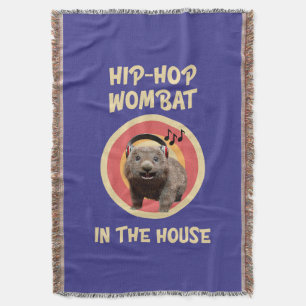 Lustiger Hip-Hop-Wombat im Haus Decke