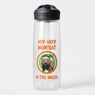 Lustiger Hip-Hop-Wombat im Haus Trinkflasche