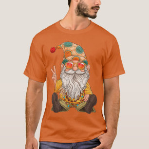 Lustiger Hippie-Gnom Friedenszeichen Gnome Liebhab T-Shirt