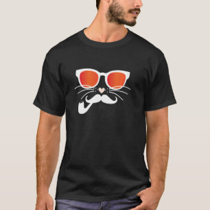 Lustiger Hipster-Kitty-Katze-Schnurrbart Orange So T-Shirt