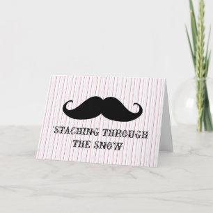 Lustiger Hipster-Schnurrbart-Feiertag Xmas-Schnurr Feiertagskarte
