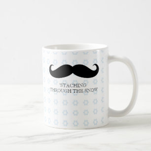 Lustiger Hipster-Schnurrbart-Feiertag Xmas-Schnurr Kaffeetasse