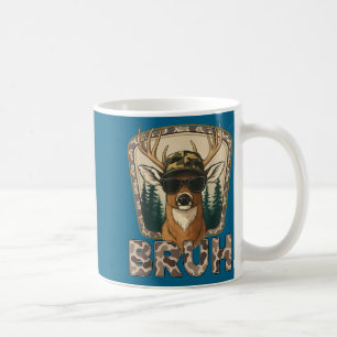 Lustiger Hirschjäger, lustige Hirschjagd, Tarnung, Kaffeetasse