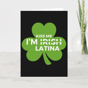 Lustiger hispanischer St. Patrick's Day Küss mich, Karte