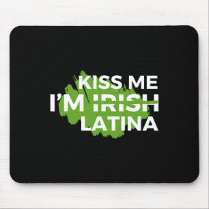 Lustiger hispanischer St. Patrick's Day Küss mich, Mousepad