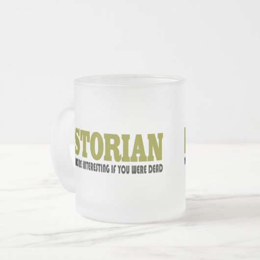 Lustiger Historiker Mattglastasse (Vorderseite Links)