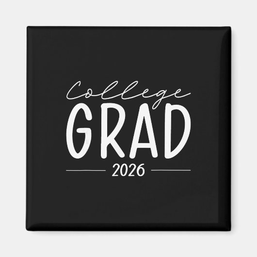 Lustiger Hochschulabsolvent 2026 Abschluss Student Magnet (Vorne)